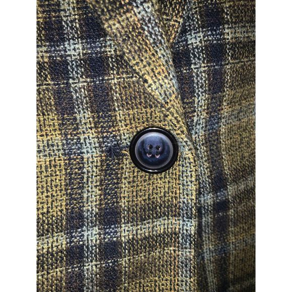 Vintage Plaid Wool Oversized Blazer Size 14 - Picture 9 of 11